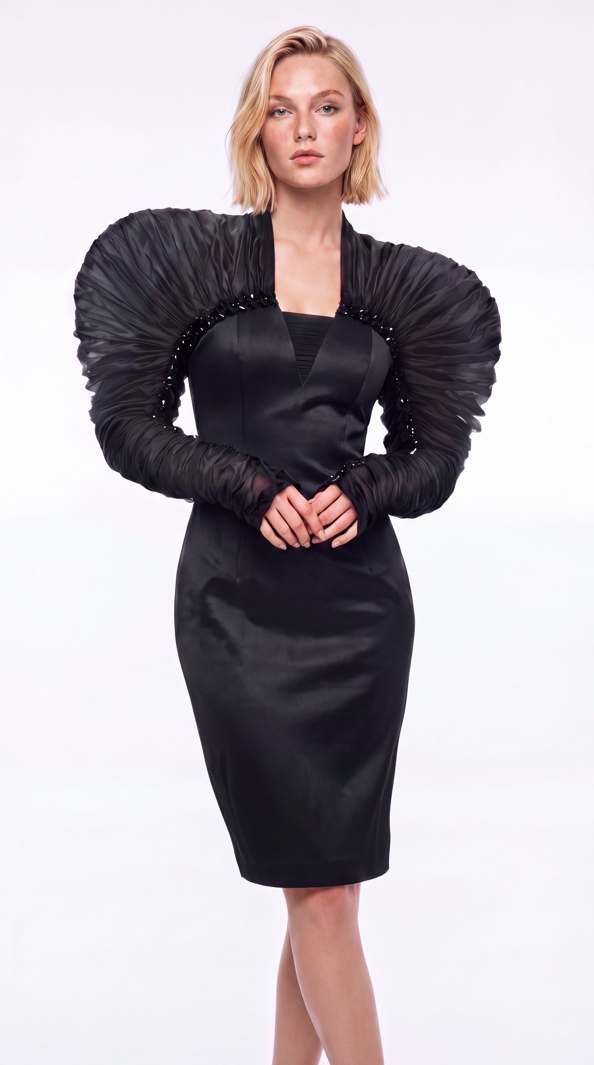 Belladonna High-Shoulder Dress