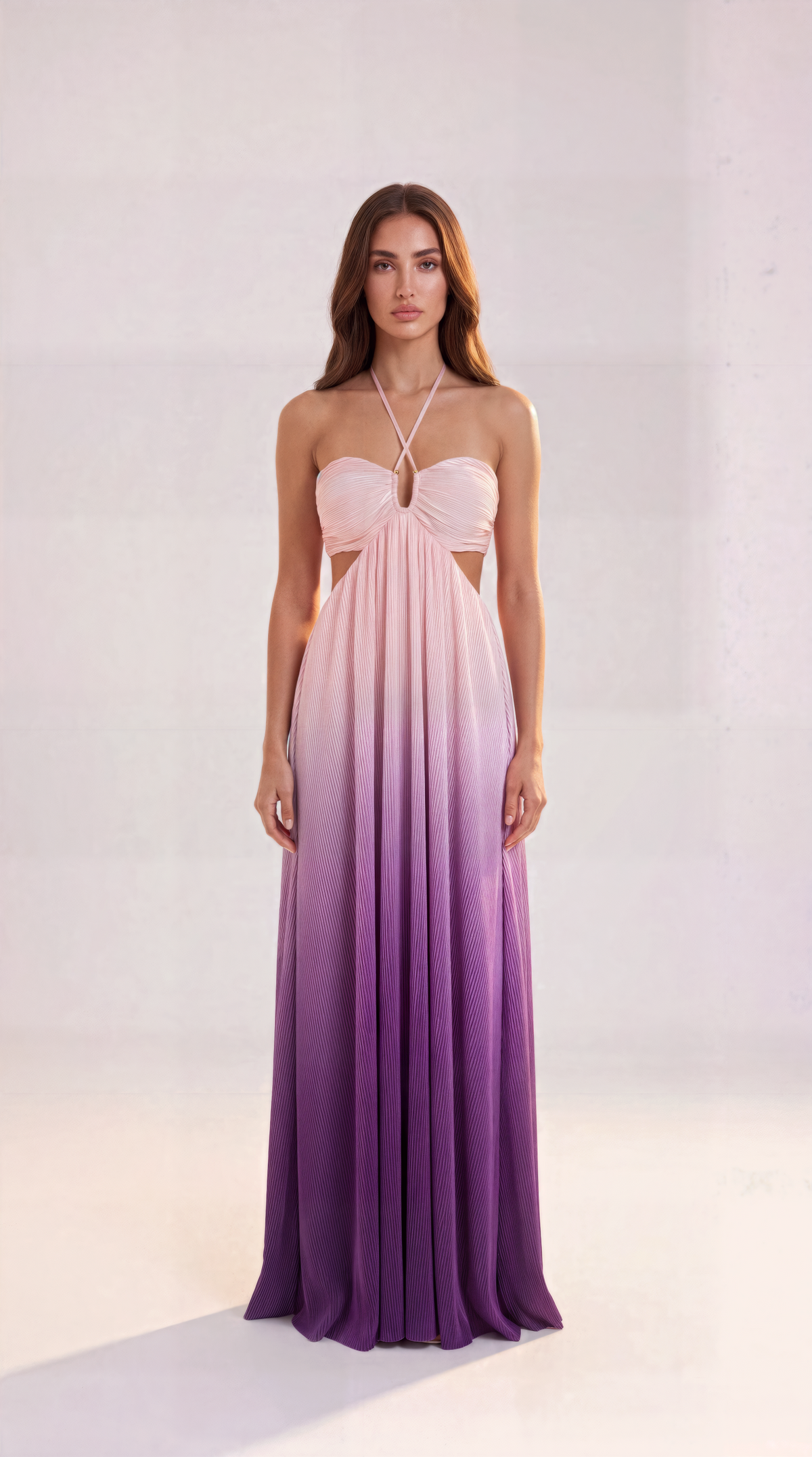 Lavender Haze Pleated Gown