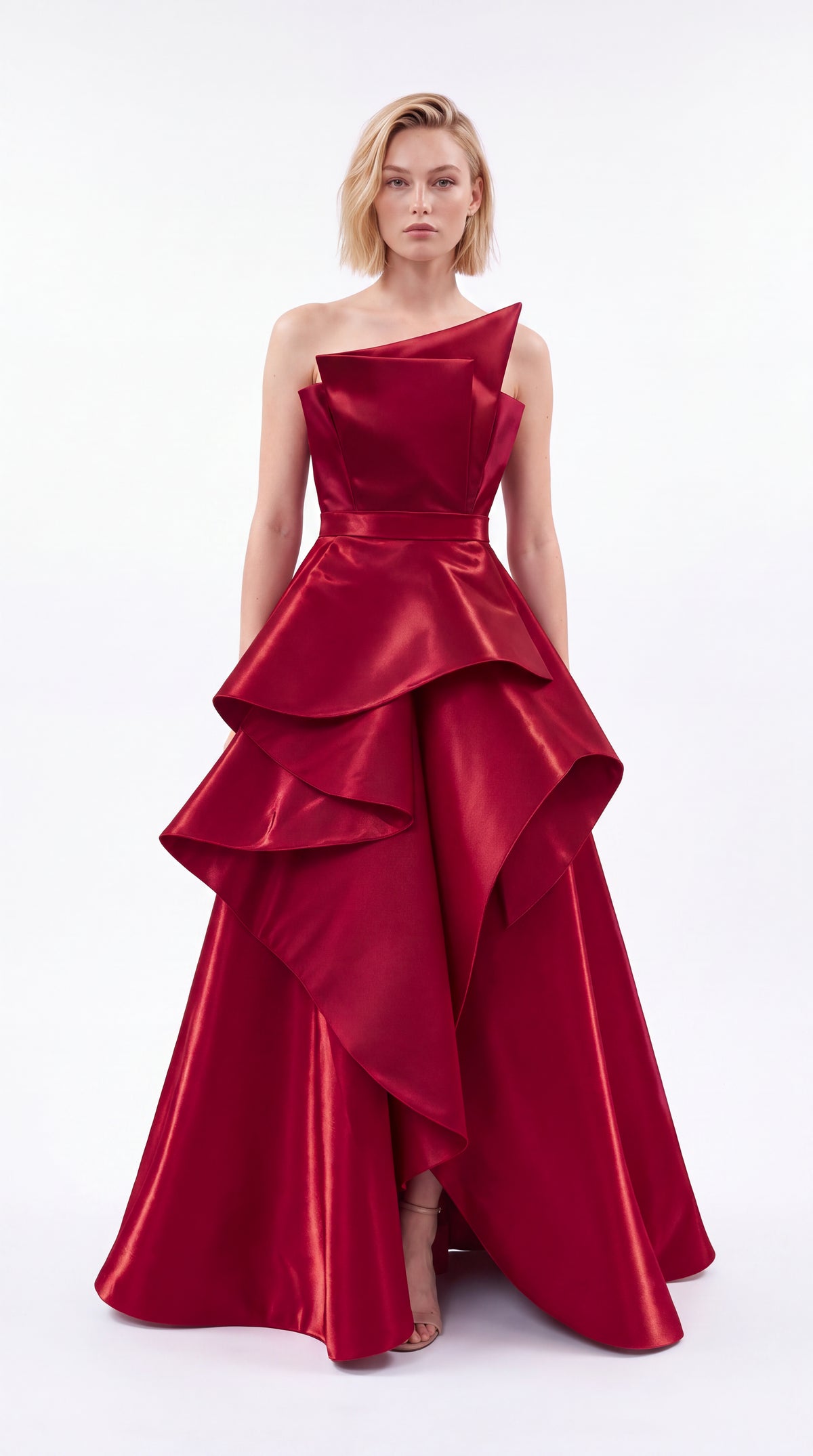 Scarlet Sculpted Gown